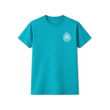 California 55 College Baskılı Oversize Unisex T-shirt %100 Pamuk Street Style Yazlık Unisex Tişört Petrol Yeşili