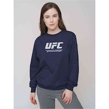 Ultimate Fighting Championship Baskılı Indigo Mavi Kadın Sweatsh