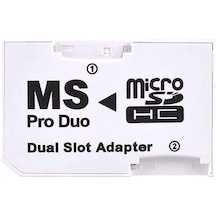 Ms Pro Duo Memory Stick Pro Duo Adaptör Dual Slot Mikro Sd Çevirici Memory Stick Kart Dönüştürücü