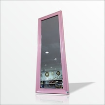 110Cm Pudra Pembe Çerçeveli Salon Antre Banyo Duvar Boy Aynası Pembe