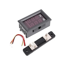 Tr 0.28 İnç 100v 50a Çift Ledli Kırmızı Voltmetre Ve Mavi Ampermetre
