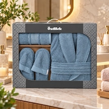 Özdilek Colourist Maldiv Kişisel Banyo Bornoz Seti L Beden Mavi