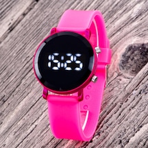 Fuşya Renk Kız Çocuk Saati Led Watch Hediye Bileklik Kol Saat ST-304313