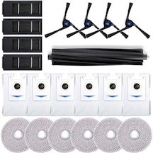 Xurunkeji Ecovacs Deebot X2 Omni Yedek Parçaları İçin Uyumlu Aksesuar Seti Ana Fırça, Yan Fırçalar, Filtreler, Paspaslar, Toz Torbaları