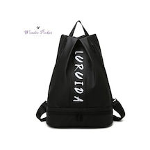 Yırtılmaya Dayanıklı Antrenman Sırt Çantası Kuru Islak Ayırma Yırtılmaya Dayanıklı Günlük Depolama Black Siyah