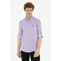 U.s. Polo Assn. Erkek Lila Gömlek Desenli 50283699-vr034 Pembe