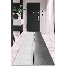 Gri Kaymaz Modern Kesme Rulo Özel Ölçülü Yolluk Ar1408n11