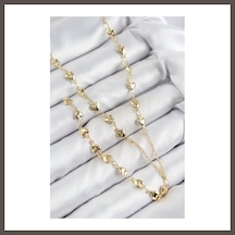 Bezos Pirinç Zirkon Taşlı Kalp Model Gold Renk Y Kolye Nxrlvng
