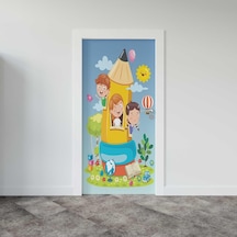 Kapı Giydirme Kapı Sticker Folyosu Kalem Çocuk Çok Renkli