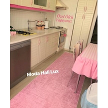 Pembe Kaymaz Taban Halı Kilim Yolluk Düz Pembe