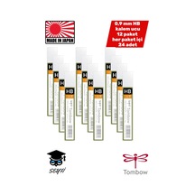 0,9 Mm Hb Kalem Ucu 12 Paket Her Paket İçi 24 Adet Çok Renkli
