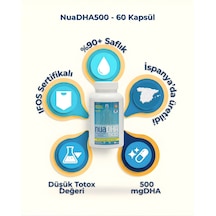 Nua Dha 500 Omega-3 İçeren Takviye Edici Gıda 60 Kapsül ﻿