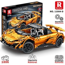 Reobrix Technic 11004-d 1/10 Mclaren 675lt Spider Araba Kumanda&motorlu Yaratıcı Yapı Blok Seti Building Blocks - 1886 Parça