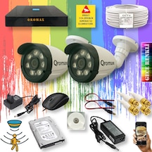 2 Kameralı Gece Renkli Hareket Algılama Turbohd Set 3908w-9004