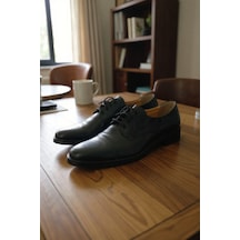 Enoch Cap-toe Dikişli Geleneksel Bağcıklı Klasik Ayakkabı Siyah