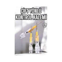 Çift - 456 - Taraflı Elektrik Kontrol Kalemi - Aconcept - Şeffaf Tornavida
