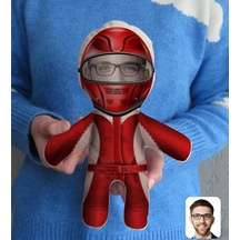 Bk Gift Kişiye Özel Fotoğraflı Motorcu Bebek Yastık Çok Renkli