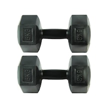 Arben Tedarik Arbentedarik Dambıl Seti 5 Kg x 2 Adet 10 Kg Ağırlık Seti Dumbell Set Siyah