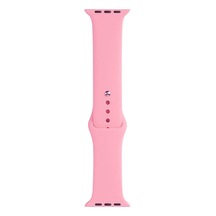 Watch 42mm Band Serisi Klasik Kordon Silikon Strap Kayış-pembe