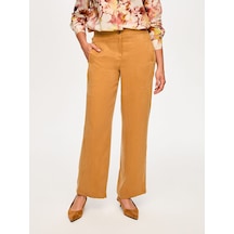 Faik Sönmez Arka Beli Lastikli Wide Leg Fit Tenselli Pantolon S26pnt028 Us26pnt02835 Camel