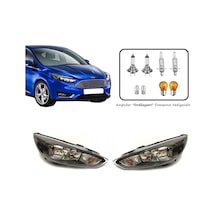 Ford Focus 3,5 Ön Far Lamba Siyah Zemin Sağ Sol Takım 2015--2018