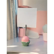 Makaron Temalı Fotoğraf - Not Tutucu Hediyelik Pembe