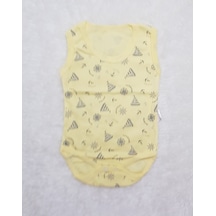 Candysbebe Bebek Body Zıbın 0-9 Ay 4Lu Sarı