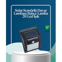 Sensörlü 20 Led Solar Duvar Lambası 3 Metre Algılama Mesafesi 44473953