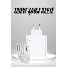 Type C Yüksek Hızlı Şarj Aleti Beyaz 120w Ultra Uzun Ömürlü