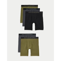 Marks & Spencer 5'li Nefes Alabilir:trade Mark: Stretch Uzun Paça Trunk Seti T14005345a Yeşil
