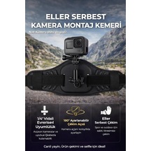 Lexroo Aksiyon Kamera Bel Kemeri, Extreme Sporlar,bisiklet,gezi,vlog,şehir İçi, 1/4 Vida Çok Renkli