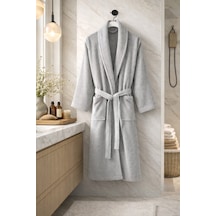 Premium Pamuklu Unisex Bornoz - Yumuşak Dokulu Hızlı Kuruyan Canlı Renkli Bornoz Açık Gri Premium Pamuklu Unisex Bornoz - Yumuşak Dokulu Hızlı Kuruyan Canlı Renkli Bornoz Açık Gri