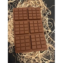 Silikon Büyük Tablet Desenli Kek Sabun Çikolata Kalıbı Goldcakes