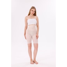 Ang Butik Freshness 0007 Lazer Kesim Tül Yüksek Bel Şort Korse Ten