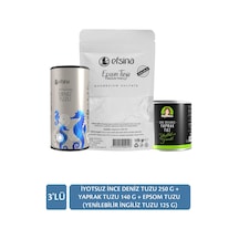 Efsina Yaprak Tuz İyotsuz Deniz Yenilebilir Epsom Tuzu 3'lü Set