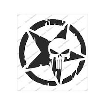 Punisher Off Road Asker Yıldız Offroad Sticker 00473