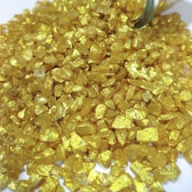 Dekoratif Gerçek Cam Kırığı 4-8 Mm Arlığında 50 Gr Gold