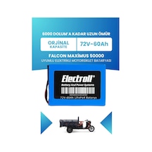 Falcon Maximus 50000 Uyumlu Batarya Standart Kapasite Lifepo4 72v 60ah Elektrikli Motorsiklet Bataryası