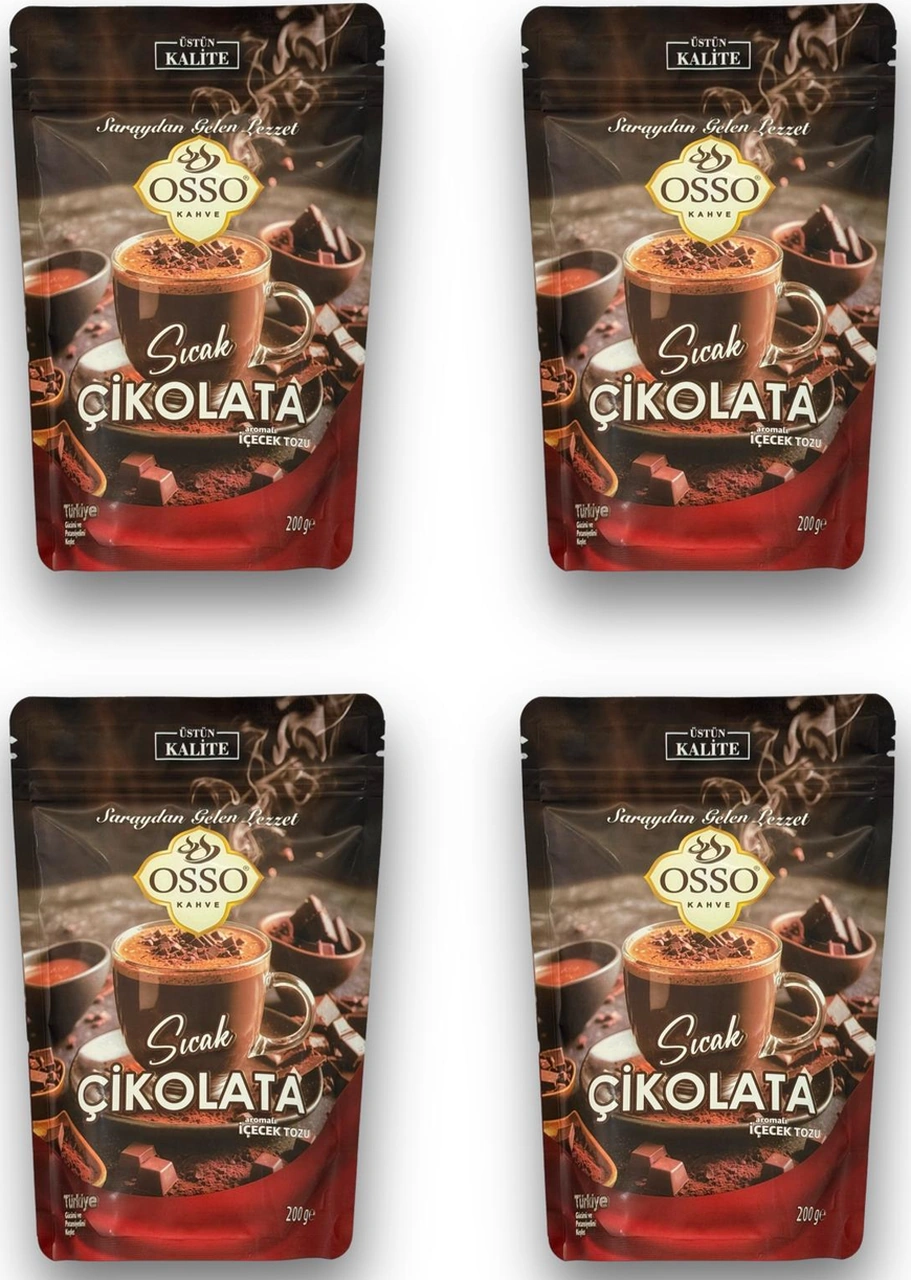 Osso 4'lü Sıcak Çikolata 4x200 800gr Diğer