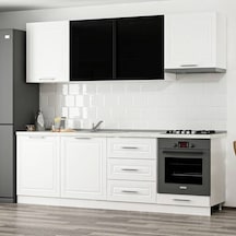 Minar 240 Cm Mebran C + Alm. Füme Cam Mutfak Dlb Byz 240-Mcacb1 Beyaz