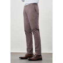 İmza Füme Düz Armürlü Pamuklu Yan Cep Comfort Fit Casual Pantolon 1003245169 Füme
