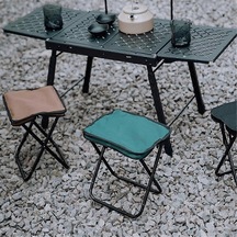 Bloomnest Kamp Katlanır Tabure Haki A1279 - Ultra Hafif, Mini Balıkçılık Sandalyesi, Seyahat & Piknik Mobilyası Altın - Siyah