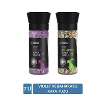 Efsina Violet ve 8 Baharatlı Kaya Tuzu Gurme Tuz 2'li Set