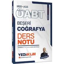 Yediiklim Yayınları Meb Ags Öabt Beşeri Coğrafya Ders Notu