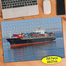 Konteyner Yük Gemisi 240 Parça Puzzle Yapboz Tablo-40985236