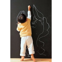 Kara Tahta Kendinden Yapışkanlı Kağıt Tebeşir Sticker 45 X 200cm Siyah