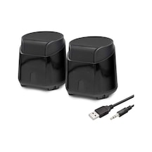 Masaüstü Hoparlör 1+1 Usb + 3.5mm - Siyah Hd6024