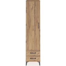 Hyperion Dolap 3 Raflı 2 Çekmeceli Tek Askılı 44x44x195 Çam-çam Çam