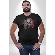 Oyun Kumandası İnsanı Ele Geçirişi Unisex Unisex Siyah Organik Baskılı T-shirt Penye Yüksek Kalite Siyah