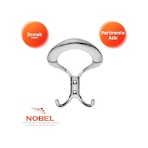 Üçgen Portmanto Askısı, Metal Vestiyer Askısı, 40 Gr, Dolap Ve Duvar Askılığı, Krom Vidalı